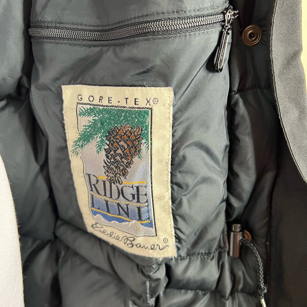 Vtg Eddie Bauer Ridgeline Down Coat Jacket Large Men Gore-Tex Outdoor Hiking Ski - Picture 9 of 12